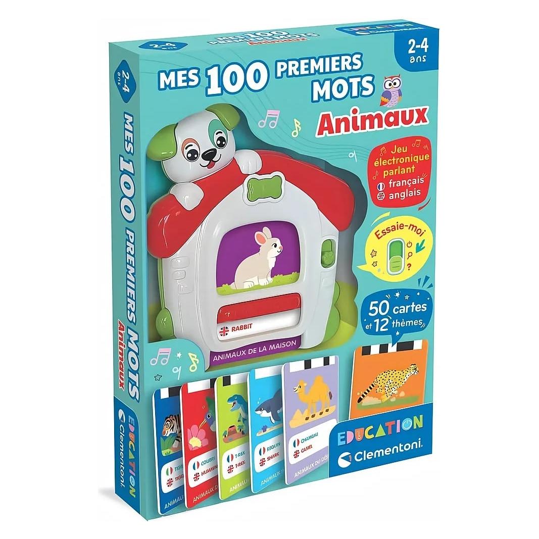 Clementoni Education - Meine ersten 100 Wörter (zweisprachig) - Die Tiere (FR-EN) (Englisch, Französisch, 2 - 4 Jahre) (52981)