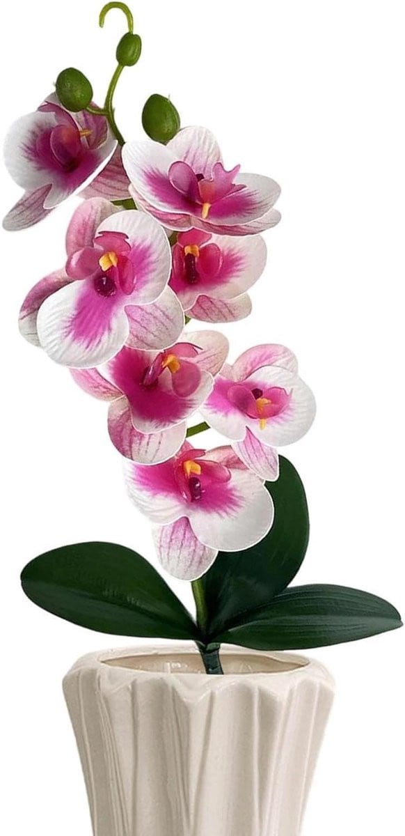 Kunstbloemen Orchidee Lila - Levensechte Decoratie - 40 cm