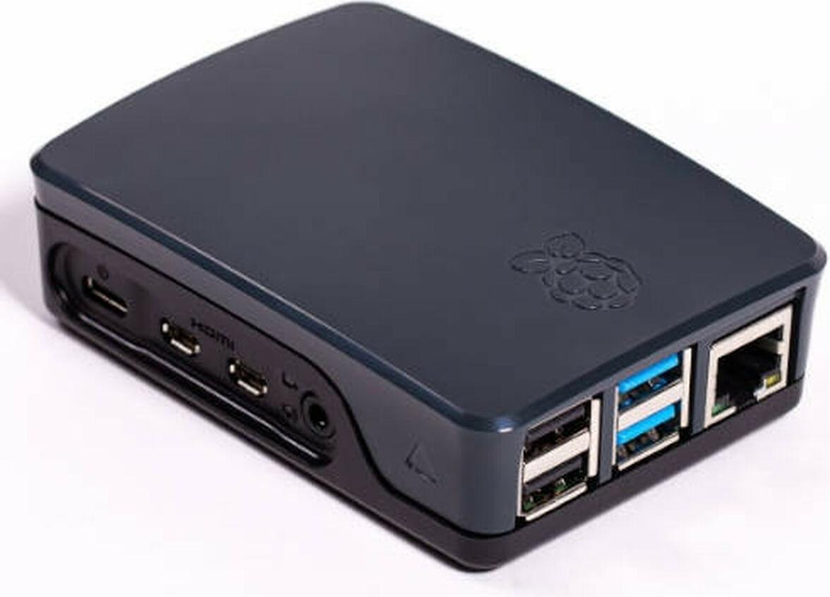 Original Raspberry Pi 4B Gehäuse Raspberry RPI4 CASE Zwart/Grijs