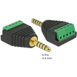 DELOCK Adapter Klinkenstecker 4,4 mm zu Terminalblock 5 Pin