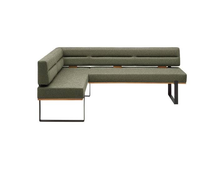 Eckbank Holz, Metall, Textil Grün