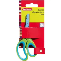herlitz Bastelschere Design 13cm rund farbig sortiert