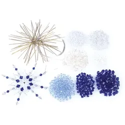 Drahtsterne-Set, blau-weiß, 8 Stück
