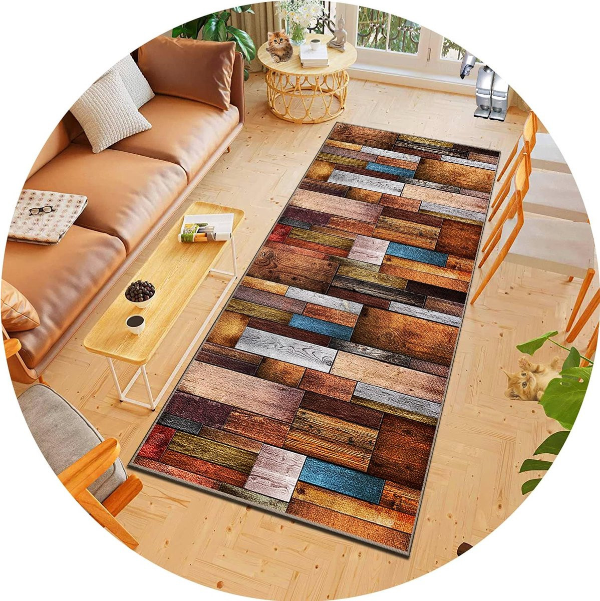 Modern Gangloper Vloerkleed - Machine Wasbaar - 110 x 140 cm