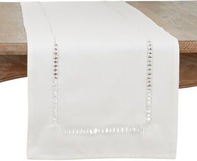 Saro Lifestyle Table Runner with Hemstitched Border