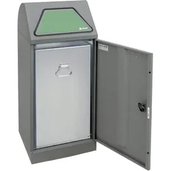 Stumpf & Kossendey Stumpf Wertstoffsammler mit Innenbehälter 75 Liter 1000 x 400 x 380 mm, Abfalleimer, Grau