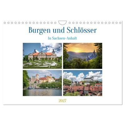 Burgen und Schlösser (Wandkalender 2027 DIN A4 quer), CALVENDO Monatskalender