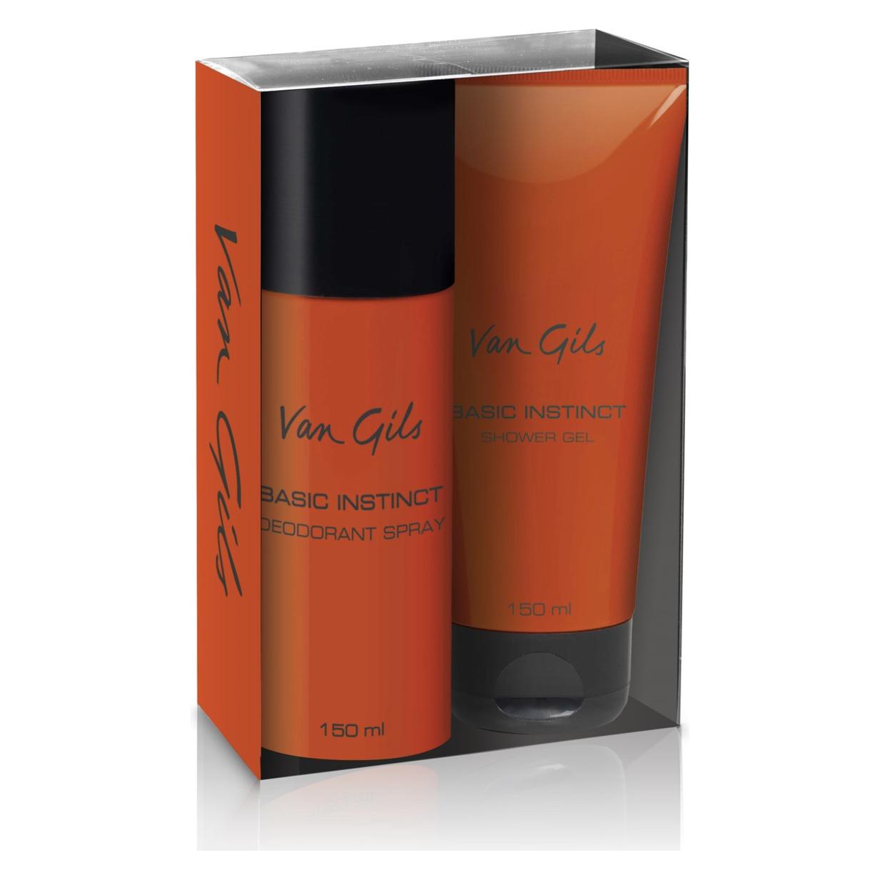 Van Gils - Basic Instinct - Deodorant Spray 150 ml & Shower gel 150 ml - Giftset (Körperpflegeset, Parfum Set) (1304908)