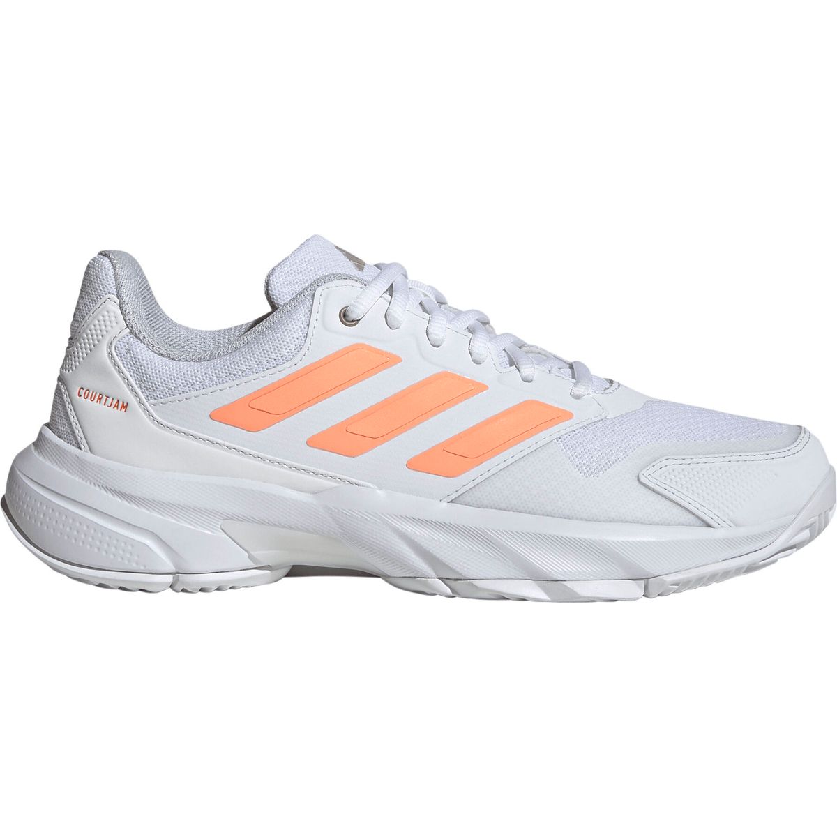adidas Courtjam Control 3 Tennis Shoes ftwr white-beam orange-crystal white (01F7) 5.5 JR1788-01F7-570