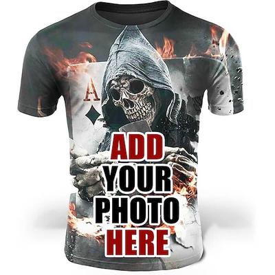 Individuelle T-Shirts für Männer: Entwerfen Sie Ihre eigenen individuellen T-Shirts mit personalisiertem T-Shirt mit Allover-Print und individuellen Familiengeschenken