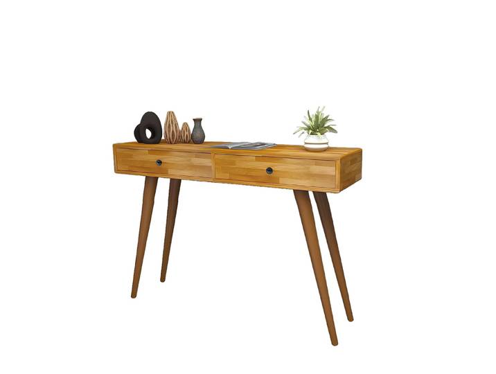 Xlmoebel Konsolentisch Braun Konsolentisch aus Holz mit elegantem Design (Konsolentisch), Hergestellt in Europa