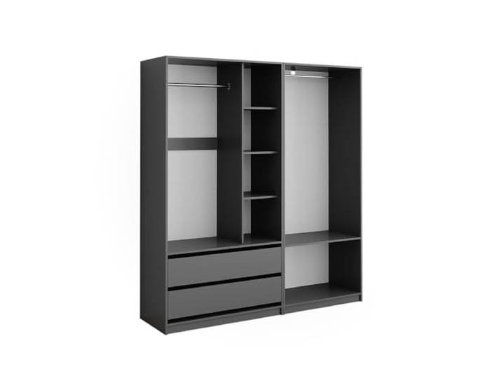 Vicco Kleiderschrank Elmo, Anthrazit, 180 x 200 cm 2er Set, für flexible Aufbewahrung verschiedenster Kleidungsstücke
