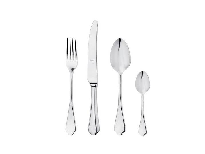Besteck-Set, Edelstahlfarben, Metall, 16-teilig, Besteck, Besteck-Sets
