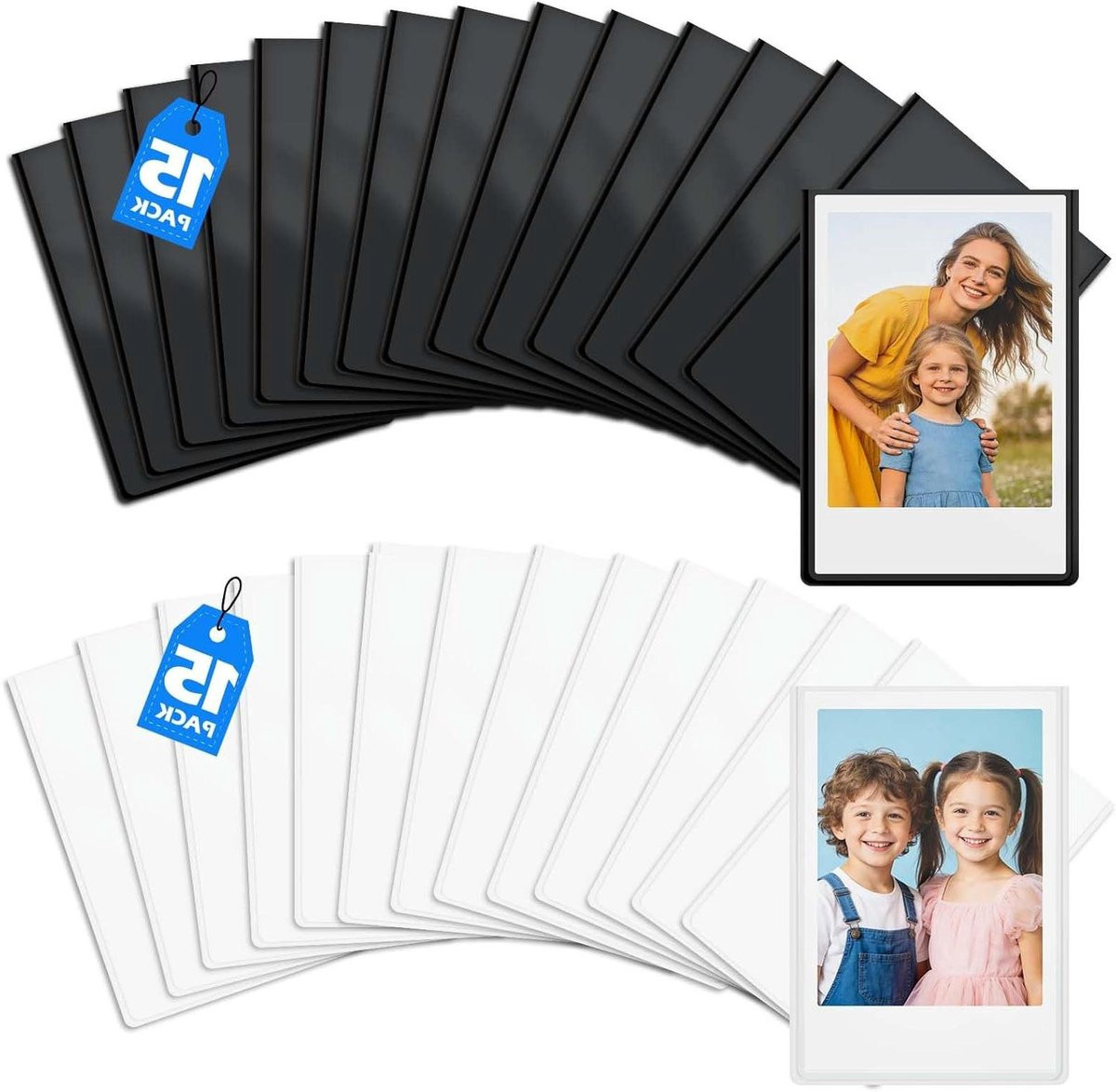 Magnetische Mini Fotolijstjes Zwart en Wit - 63 x 93 cm