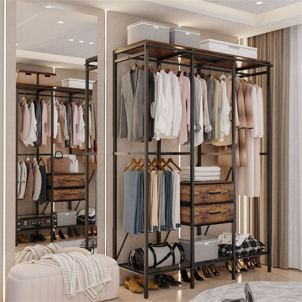 Rio Anesu 150cm Freestanding Clothes Rack Brown;Black