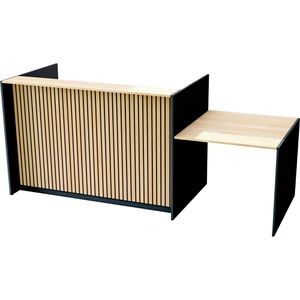Kerkmann Empfangstheke Marino, gerade, eiche / anthrazit, Holz,253x112x98cm (B/H/T), elektrisch höhenverstellbarer Tisch