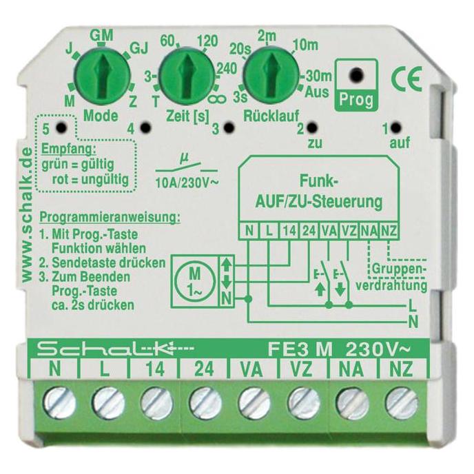 Schalk Funkschaltsystem FE3 M (230V AC) Funkempfänger 4046929101318 (FE3M09)
