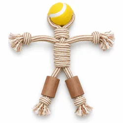 PAW Toys - Coffee Wood Chew - Rope Ranger - Ball