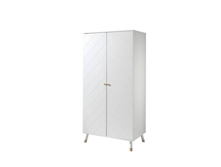 Furnlux Kinderkleiderschrank Billy Weiß 100x60x200 cm, Holz, 100x200x60 cm, Babymöbel & Kindermöbel, Babyzimmer, Babykleiderschränke