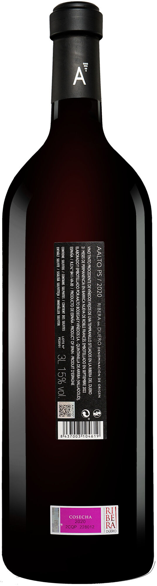 Aalto Pagos Seleccionados - 3,0 L. Doppelmagnum 2020 15% Vol. Rotwein Trocken aus Spanien