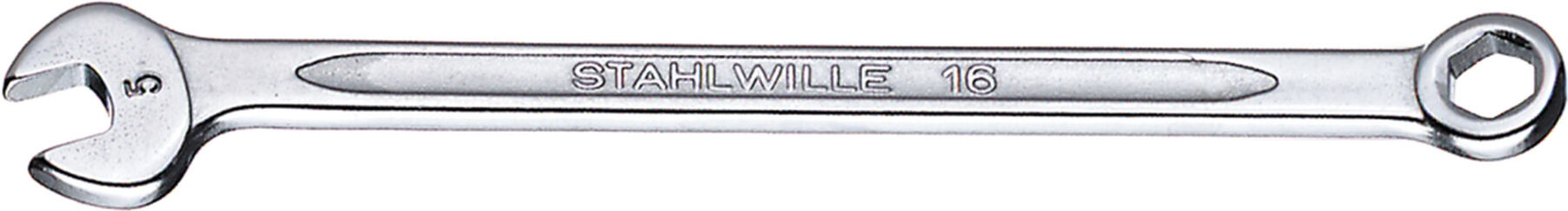Stahlwille Ring-Maulschlüssel OPEN-BOX aus Chrom-Vanadium-Stahl mit Schlüsselweite von 5 mm und offener Maulseite für schwer zugängliche Schrauben, Länge: 95 mm (40095050)