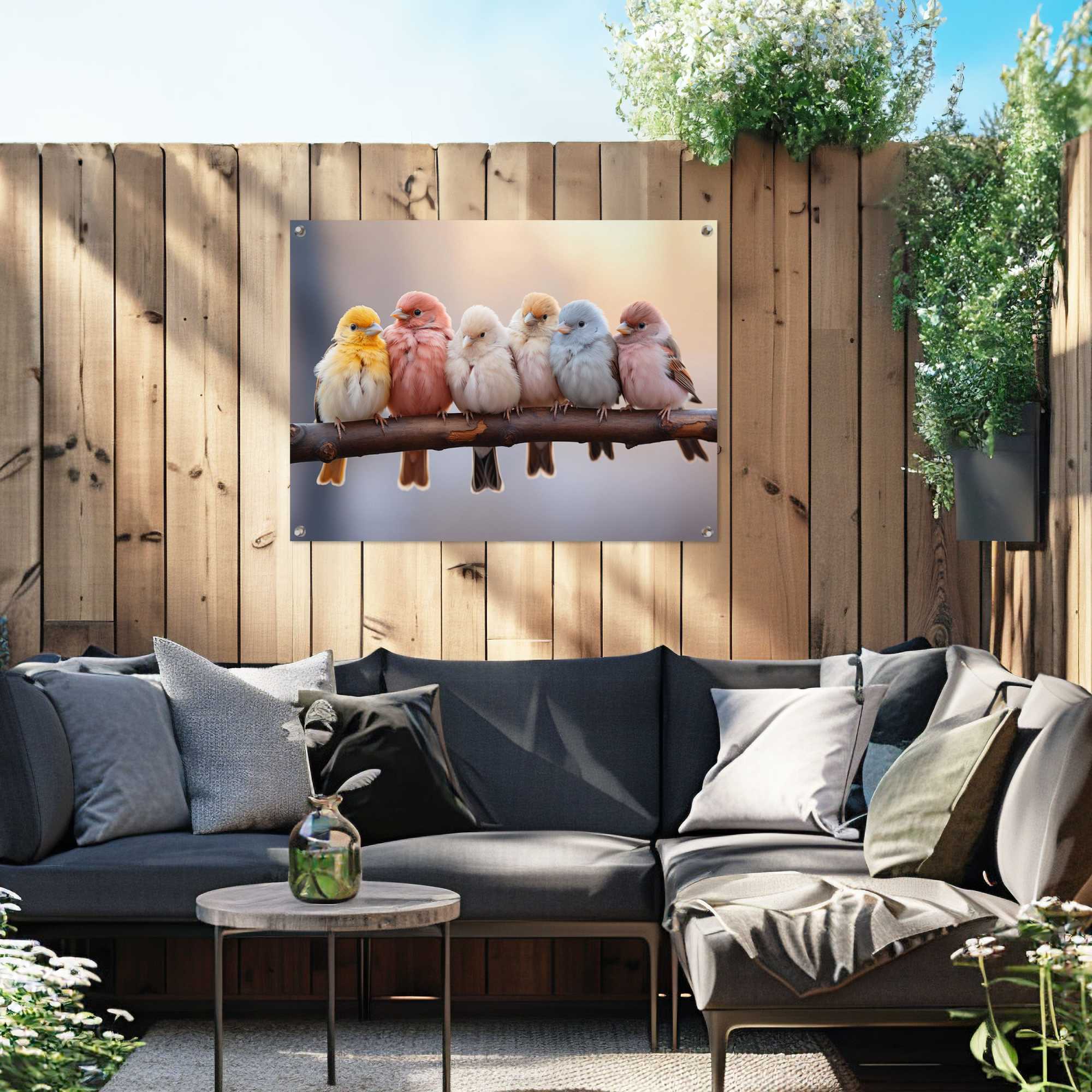 Reinders! Poster REINDERS "Pastel Birds", bunt (farbe bild(er): mehrfarbig), B:80cm H:60cm T:0,1cm, Bilder, Poster, Garten - Gartenvögel - Mehrfarbig - Leinwand - Tiere - 80x60 cm farbe bild(er): mehrfarbig B/H/T: 80cm x 60cm x 0,1cm