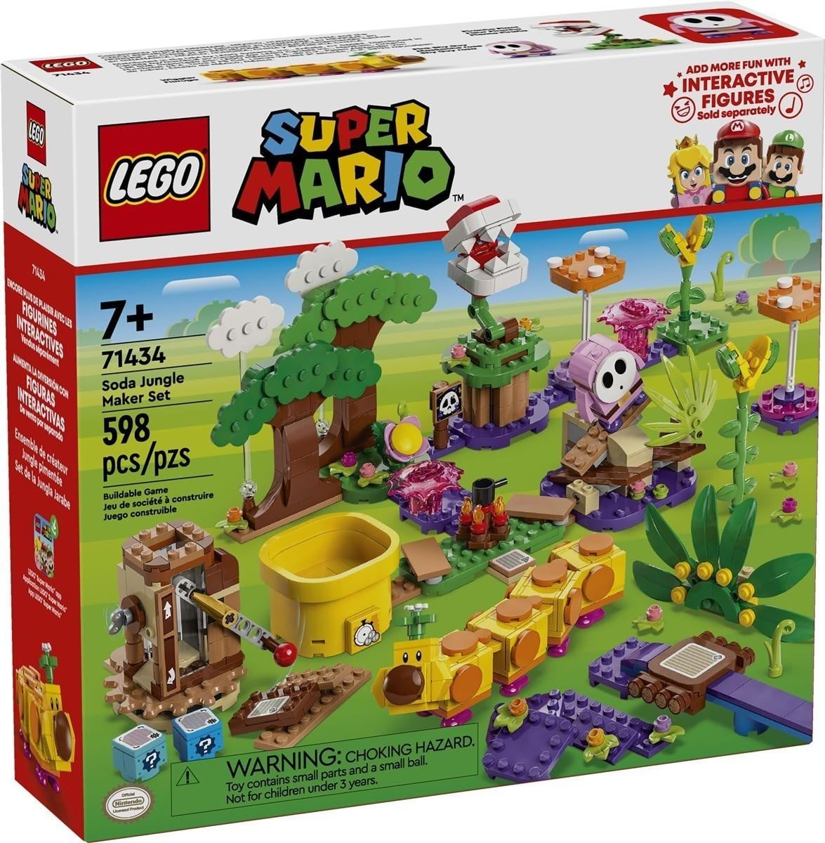 LEGO Super Mario Limonadendschungel-ontwerpset 71434 met Shy Guy en Wiggler