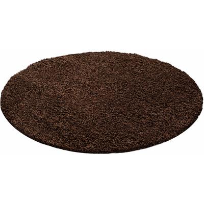 Hochflor-Teppich AYYILDIZ TEPPICHE "Life Shaggy 1500 , auch als Läufer und in Rund erhältlich" Gr. 41, braun, H:30mm Ø:120cm, Kunstfaser, Teppiche, Langflor, uni, große Farb- und Größenauswahl. Wohnzimmer, alle Räume