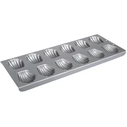 Städter Bärentatzen / Madeleines 35 x 14,5 cm Silber, Backform, Silber