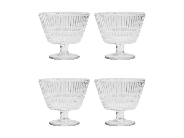 House Doctor Coupes à dessert Slots lot de 4 Clair