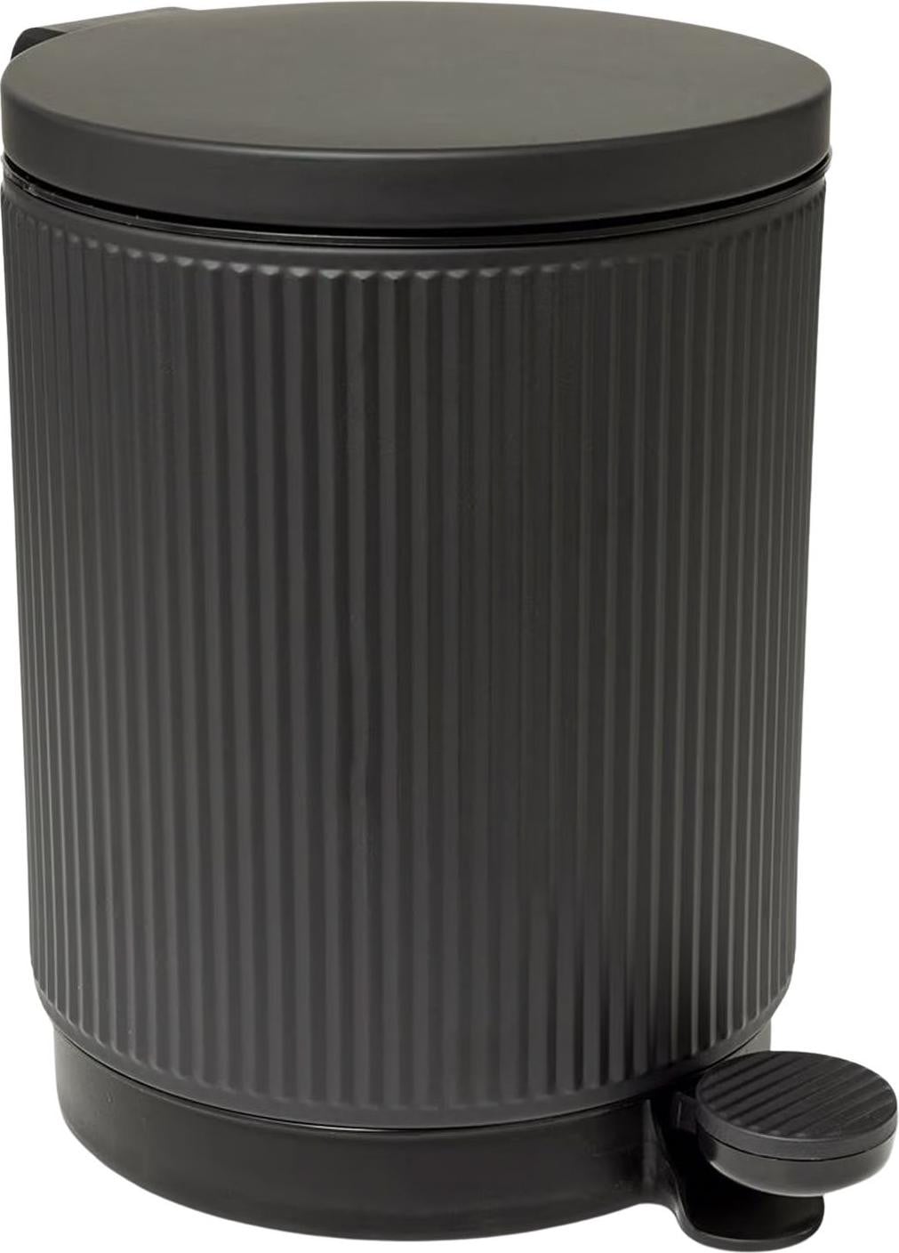 5five Simply Smart Vuilnisbak Onyx Pedaalemmer Zwart 5 liter