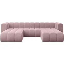WOHNLANDSCHAFT modulares Sofa Joren-U1 - 319x177x70 cm Rosa