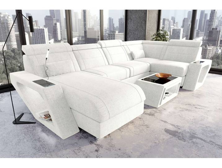 Wohnlandschaft Catania U Form Stoffsofa