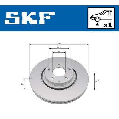 SKF Bremsscheibe VKBD 81406 V1 320mm 28mm