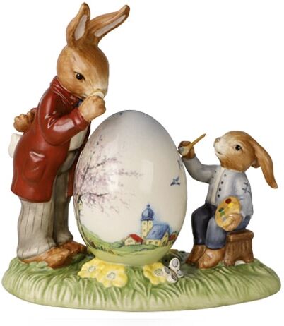 Osterhase GOEBEL "Osterklassiker der Meisterschüler", bunt, B:8cm H:15,5cm T:15cm, Steingut, Dekofiguren, Osterhase, Limitiert auf 1.999 Stück, mit Zertifikat bunt B/H/T: 8cm x 15,5cm x 15cm