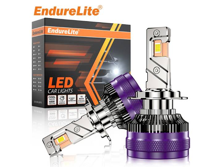 ENdureLite ampoules de phares de voiture H1, 25 000 lm, 500 % plus lumineuses, 150 W haute puissance, blanc pur 6000 K, prêtes à l’emploi, étanches IP68, pour feux antibrouillard, lot de 2