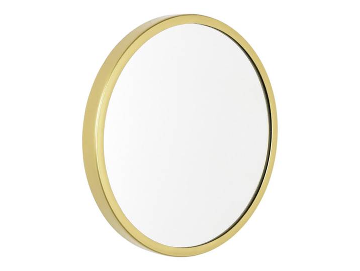 Loft42 Wandspiegel Rund Gold, Goldfarben, Metall, 35x35x4 cm, Spiegel, Wandspiegel