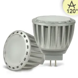 ISOLED LED Stiftsockel-Reflektorlampe MR11 diffus, 12V AC/DC, G4, 4W 3000K 250lm 120°, dimmbar ISO-111973