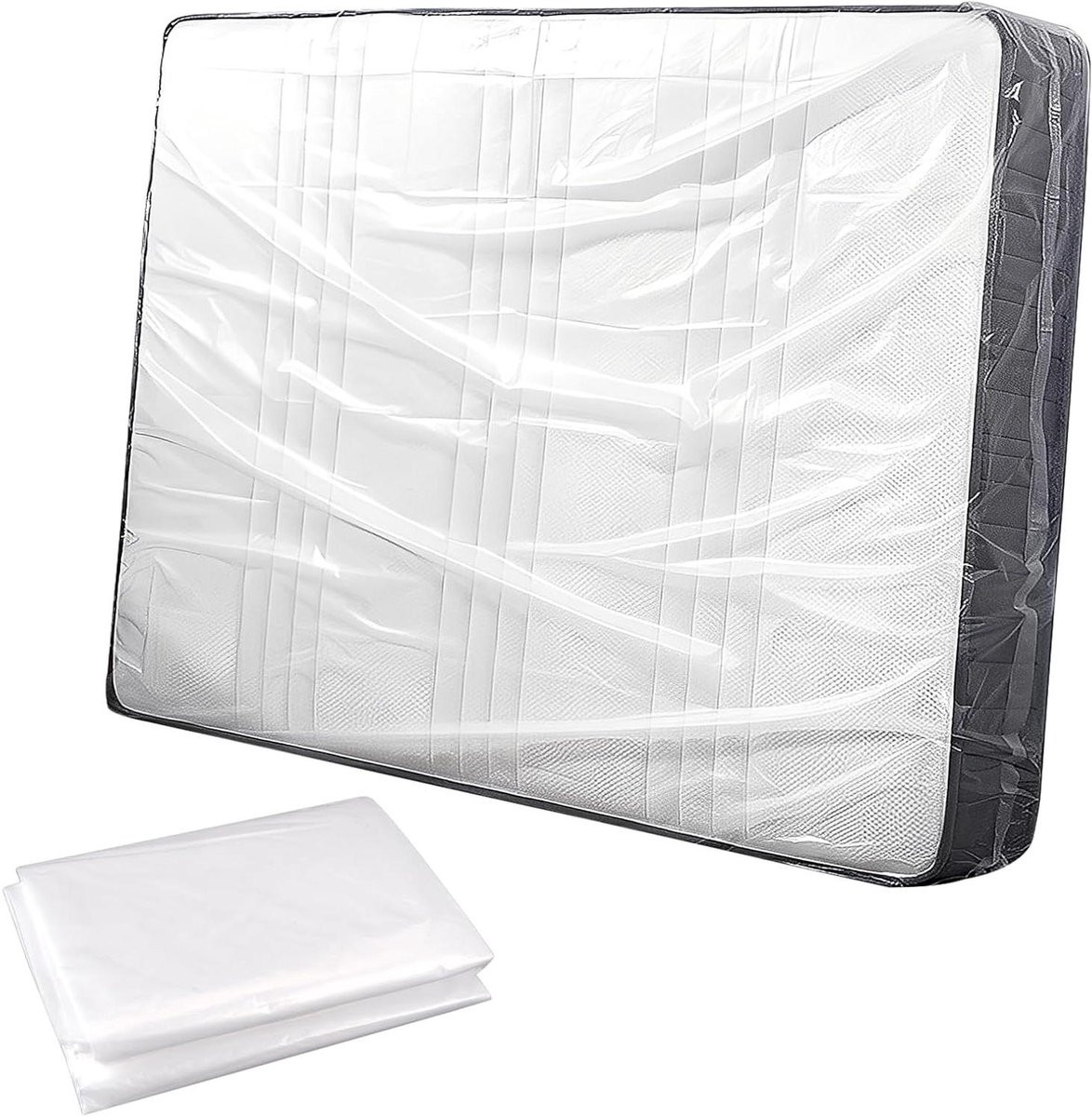 Transparante waterdichte en stofdichte matrashoes opbergtas voor matrasbescherming, 240 x 200 cm