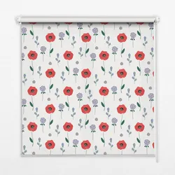 INNENROLLO - Fensterrollo - Rollo - 150x180 cm - Mohnblumen