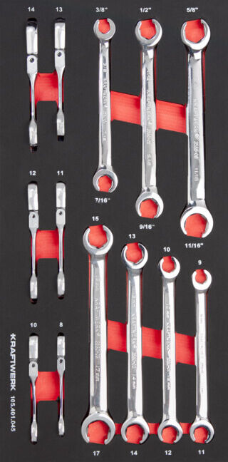 Kraftwerk PRO LINE EVA3 clé à douille ouverte à double anneau 20x40 13-pièces (105.401.045)