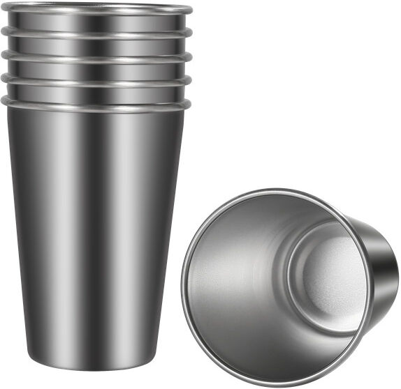 Barprofessional Set 6 bicchieri da bevanda in acciaio inox