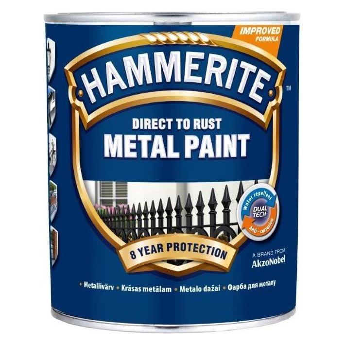 Hammerite Paint Silver Satin 750ml (750 ml) (5094059)