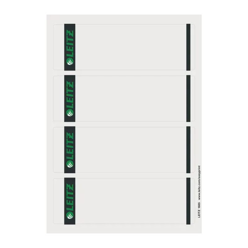 LEITZ Ordnerrücken-Etikett, 61 x 192 mm, kurz, breit, grau selbstklebend