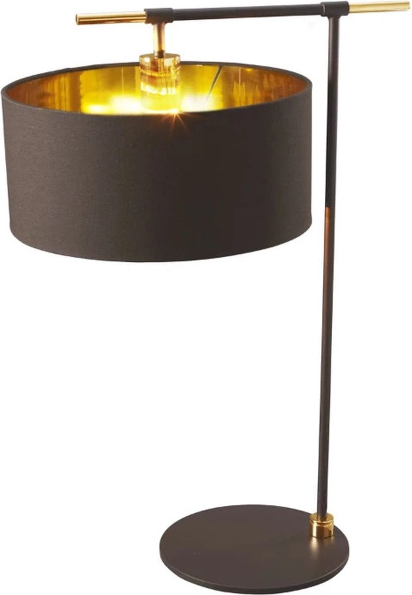 Elstead Lighting Balance LED Tafellamp - Bruin en Messing