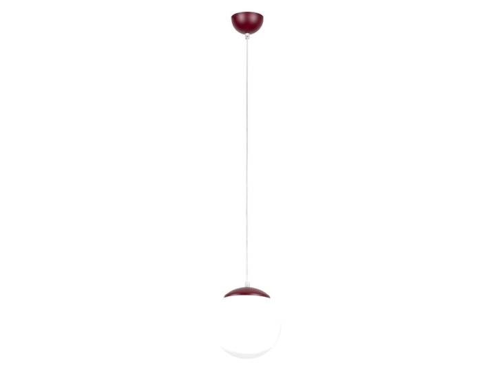 Suspension acier/verre bourgogne h 110 cm