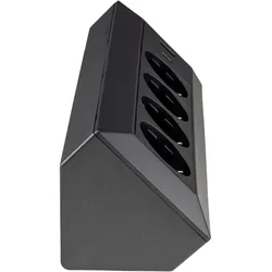 Chilitec, Steckdosenleiste, 4-fach Steckdosenblock, USB-A+C, anthraz 250V/ 16A, Aufbaumontage, USB 3,1A, PD (4x, USB-A, USB-C)