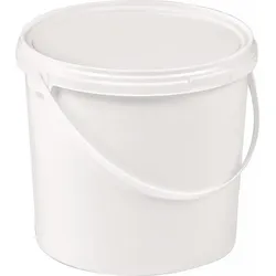 Eimer 3l PP weiß Bügelgr.u.Stülpdeckel D.200mm H.156mm