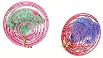Inspired Living Interactive Cat Spring Ball Toys For Indoor Kitten Chase And Pounce Play 2pcs Random Color