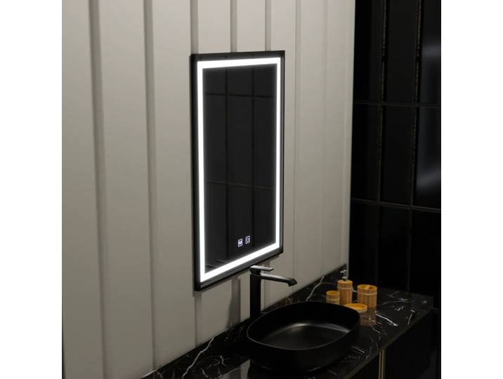 Miroir Led Rectangulaire 60x90 Desembuage Cadre Noir